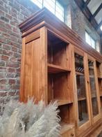 Teak buffetkast/vitrinekast GRATIS LEVERING, Huis en Inrichting, Ophalen, 200 cm of meer, Teakhout, 200 cm of meer