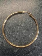 14 Ka gouden creoolse oorring diameter 5 cm, Bijoux, Sacs & Beauté, Boucles d'oreilles, Enlèvement, Comme neuf, Jaune, Or