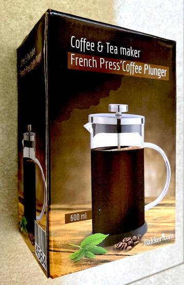 KOFFIE & THEEMAKER FRENCH PRESS (600 ml) // NIEUW beschikbaar voor biedingen