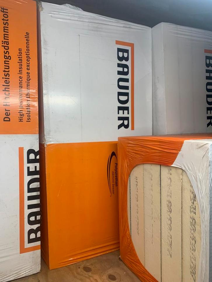 PIR Isolatiepanelen Bauder 1200mm x 600mm x 100mm dik, Doe-het-zelf en Bouw, Isolatie en Afdichting, Nieuw, Vloerisolatie, Muurisolatie