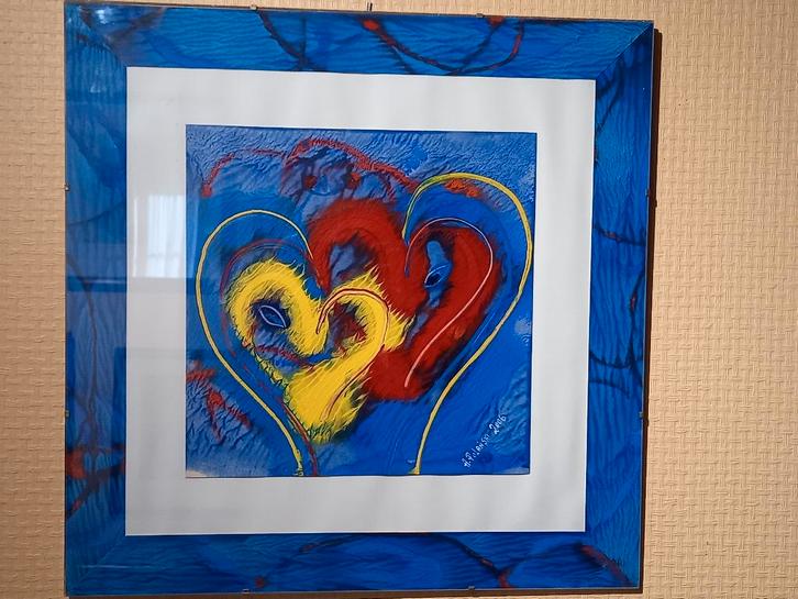 Anna Polanski, Acryl op papier, 50x50cm, Antiek en Kunst, Kunst | Schilderijen | Abstract, Ophalen of Verzenden