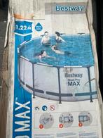 Bestway Steel Pro MAX opzetzwembad – compleet pakket, Tuin en Terras, Zwembaden, Rond, 300 cm of meer, Zo goed als nieuw, Ophalen