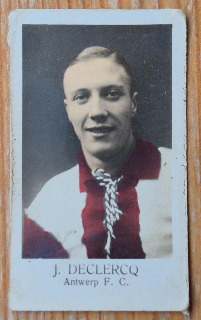 1930s (pre panini) Jean Declercq Antwerp FC, Verzamelen, Sportartikelen en Voetbal, Gebruikt, Poster, Plaatje of Sticker, Ophalen of Verzenden