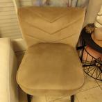 Kleine fluwelen decoratieve fauteuil, Huis en Inrichting, Ophalen, Zo goed als nieuw