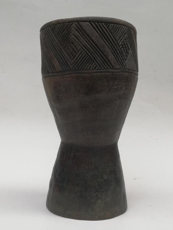 Mooie Kuba beker in hout - Afrika - Congo - 20ste eeuw, Antiek en Kunst, Curiosa en Brocante, Ophalen of Verzenden