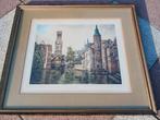 Brugge , een gesigneerde ets Victor Dumarait, Antiek en Kunst, Ophalen of Verzenden
