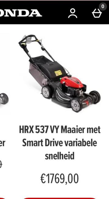 Grasmaaier Honda HRX537VY SCHERPE PRIJS (1/3 VAN NIEUWPRIJS) beschikbaar voor biedingen