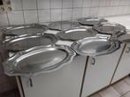 Lot (9) inox schotel, rvs schotels, serveer schalen, Enlèvement, Comme neuf