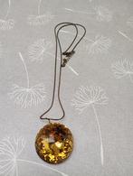 Collier pierre jaune, Handtassen en Accessoires, Kettingen, Ophalen of Verzenden, Geel