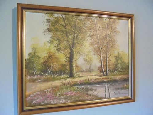Schilderij landschap kunstwerk gesigneerd R. Wolters, Antiek en Kunst, Kunst | Schilderijen | Klassiek, Ophalen of Verzenden