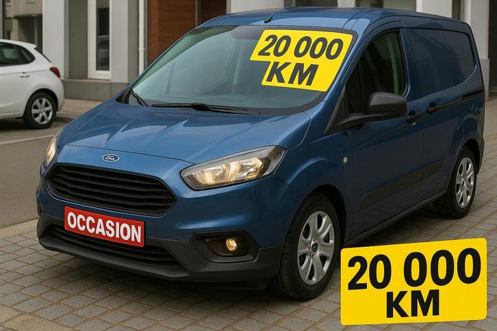 Ford Transit Courier Benzine, Auto's, Bestelwagens en Lichte vracht, Bedrijf, Te koop, ABS, Achteruitrijcamera, Airbags, Airconditioning