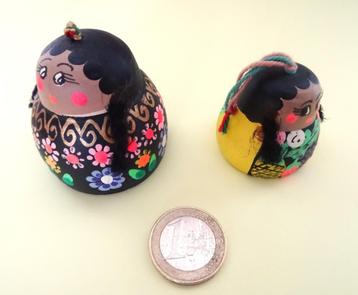 Mexico: 2 kleurrijke handgemaakte lady bells. Geschenkidee! beschikbaar voor biedingen
