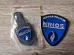 Borstzakhanger en patch politie Minos, Verzamelen, Militaria | Algemeen, Ophalen of Verzenden