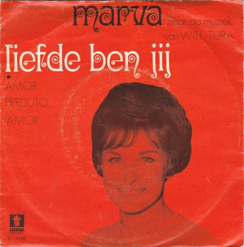 45T: Marva: Liefde ben jij, CD & DVD, Vinyles | Néerlandophone, Utilisé, Autres formats, Enlèvement