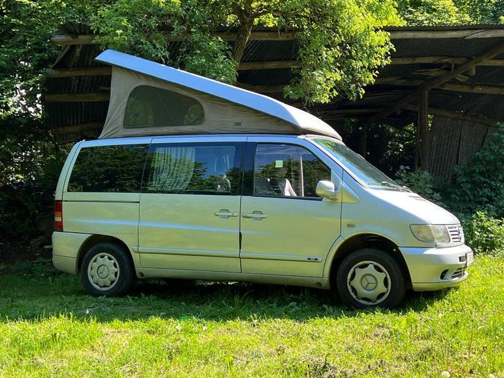 Camping car - Mercedes Classe V220 - 1999 - équipé Reimo, Caravans en Kamperen, Mobilhomes, Particulier, tot en met 3, Half-integraal