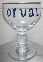 Zeldzaam Orval-glas met Gotische letters in emaille, Ophalen of Verzenden, Gebruikt, Glas of Glazen, Overige merken