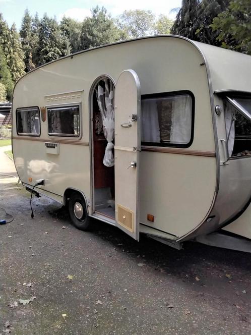 UNIEKE RETRO CARAVAN  TABBERT GOUVERNEUR KRONE 460 TN, Caravans en Kamperen, Caravans, Particulier, 750 - 1000 kg, Treinzit, Tabbert