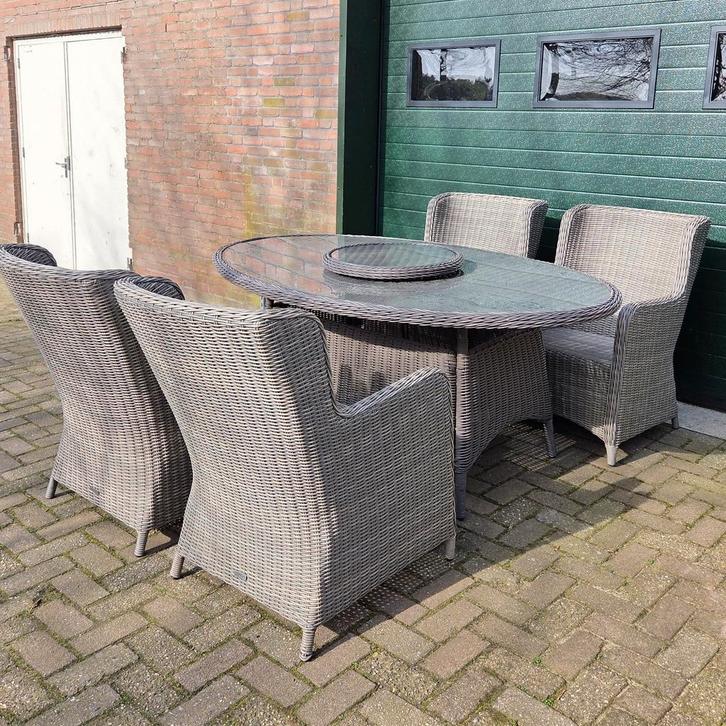 Wicker Tuinset | 0,5 Jaar Oud!, Tuin en Terras, Tuinsets en Loungesets, Gebruikt, Tuinset, Wicker, 4 zitplaatsen, Eettafel, Stoel