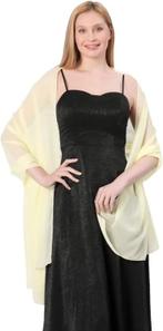 stola geel - stola chiffon, Kleding | Dames, Mutsen, Sjaals en Handschoenen, Ophalen of Verzenden, Nieuw, Sjaal