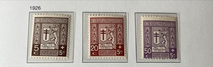 België 1926 Caritas Tuberculose – postfrisse set (3 zegels), Postzegels en Munten, Postzegels | Europa | België, Ophalen of Verzenden