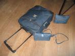 Trolley koffer inklapbaar + 2 tasjes schoudertas make up tas, Ophalen of Verzenden, Gebruikt, Uitschuifbare handgreep