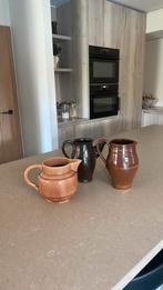 3 vazen kruiken keramiek/ warme bruintinten, Huis en Inrichting, Woonaccessoires | Vazen, Ophalen