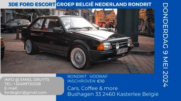 3DE Ford Escort groep België Nederland rondrit 