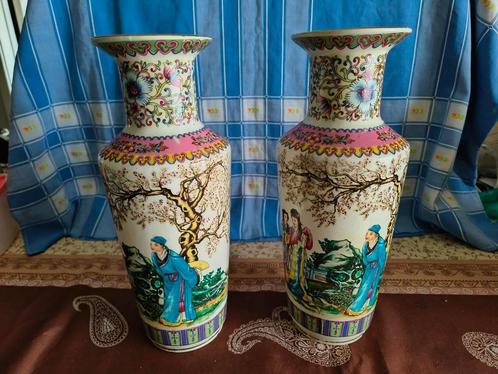 Koppel Chineze vaasjes (hoogte 28,5cm), Antiek en Kunst, Antiek | Vazen, Ophalen