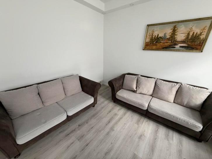 Coin salon complet — gris clair — comme neuf, Maison & Meubles, Canapés | Coins salons complets, Comme neuf, Enlèvement