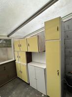 Retro kasten - FORMICA GEEL, Huis en Inrichting, Kasten | Dressoirs, Ophalen, Gebruikt