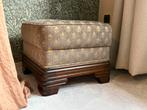 Vintage hocker / voetenbank – retro afwerking, Ophalen, Zo goed als nieuw
