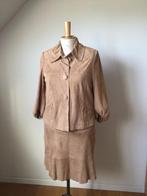 Ensemble in suède - Caroline Biss 42, Kleding | Dames, Verzenden, Beige, Maat 42/44 (L), Zo goed als nieuw