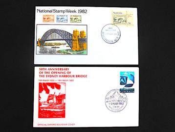 Australie : 2 FDCs Sydney Harbour Bridge (1982) beschikbaar voor biedingen