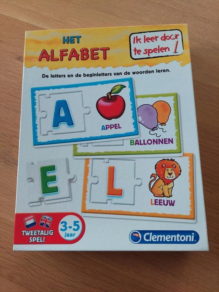 educatief 2-talig spel Clementoni NL-EN/ HET ALFABET, Kinderen en Baby's, Speelgoed | Educatief en Creatief, Zo goed als nieuw