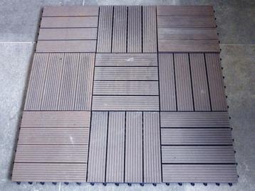 Overschot Composiet Terrastegels: 9 stuks., Enlèvement, Comme neuf, Composite, Tuiles de terrasse