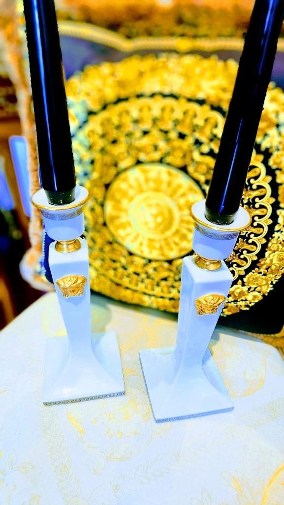 Versace - Medusa kandelaars ( 2 stuks ), Antiek en Kunst, Kunst | Designobjecten, Ophalen of Verzenden