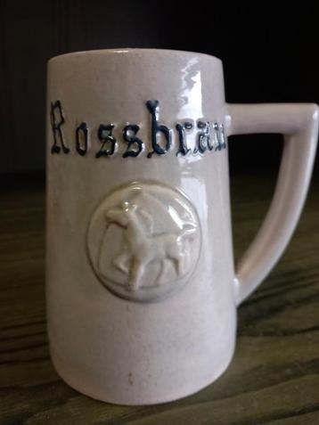 Stenen bierpotten ROSSBRAU, Verzamelen, Biermerken, Ophalen, Zo goed als nieuw