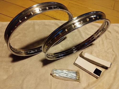Set 17" Velgen + Spaken compleet (NOS), Fietsen en Brommers, Brommeronderdelen | Algemeen, Nieuw, Overige typen, Ophalen