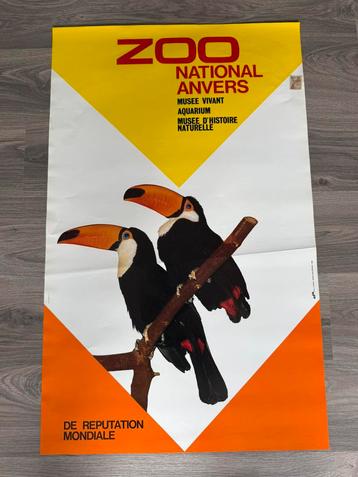Poster Zoo Antwerpen Toekan 1968 beschikbaar voor biedingen