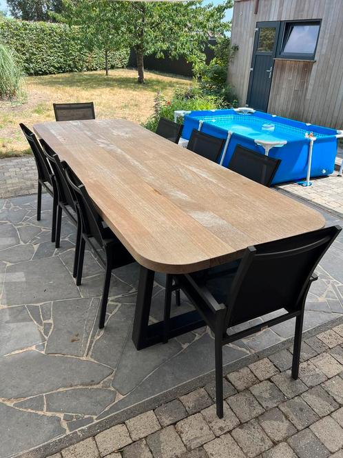 Tuintafel groot - zeer robust!, Tuin en Terras, Tuintafels, Zo goed als nieuw, Rechthoekig, Hout, Ophalen