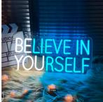 LED Reclamebord Believe in Yourself (20x42cm), Ophalen of Verzenden, Nieuw, Reclamebord