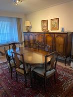 Prachtige Regence eetkamer in Perzische Notelaar, Huis en Inrichting, 4 tot 6 stoelen, Gebruikt, Ophalen