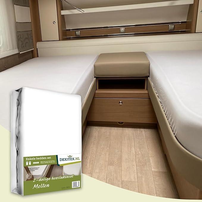 Enkele bedden Molton set 2 delig, Caravans en Kamperen, Caravanaccessoires