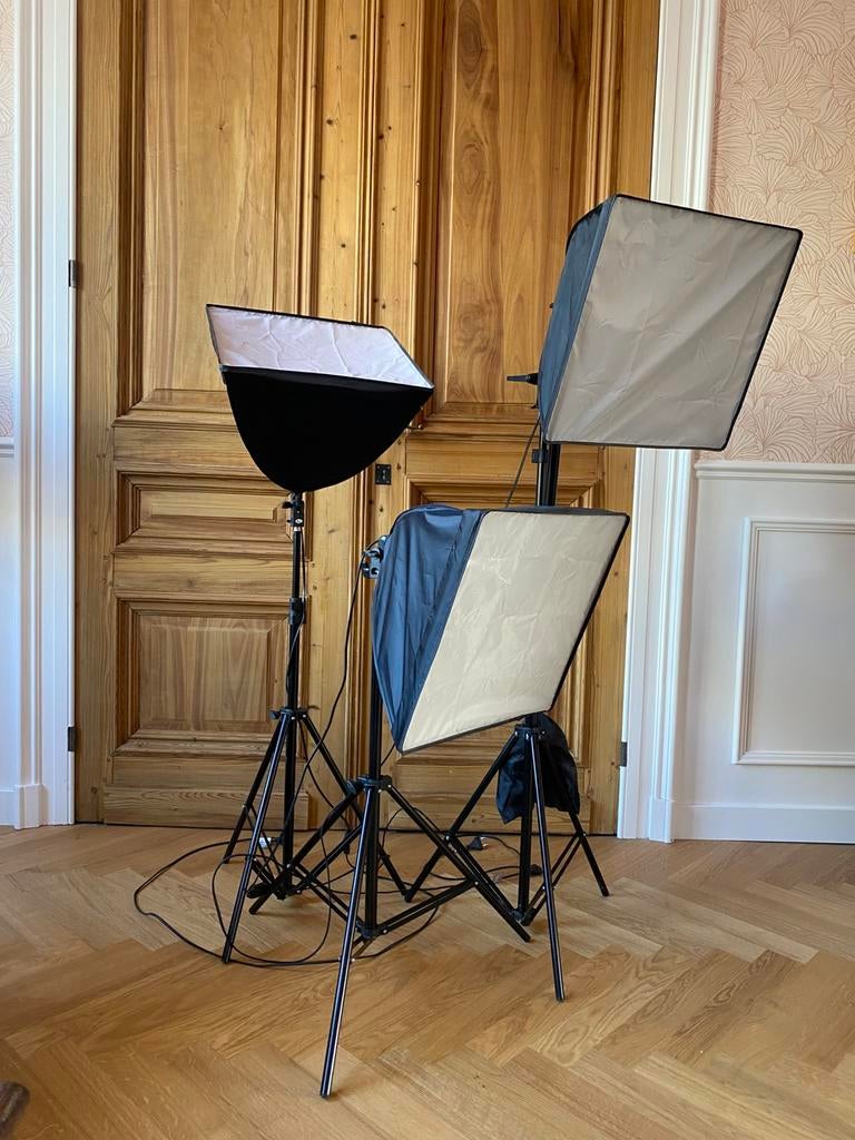 Studioverlichtingsset fotolampen vida xl, Audio, Tv en Foto, Fotografie | Fotostudio en Toebehoren, Zo goed als nieuw, Ophalen