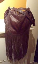 Aridza Bross vintage tas met franjes, Ophalen of Verzenden, Zo goed als nieuw, Bruin, Schoudertasje