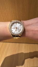 Guess horloge met roze strass, Handtassen en Accessoires, Ophalen, Gebruikt, Met strass