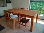 Tafel eettafel Bunbury tafel fineerteak verlengbaar, Huis en Inrichting, 200 cm of meer, 50 tot 100 cm, Teakhout, Gebruikt