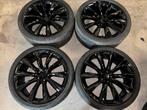 22 INCH TESLA MODEL X ONYX VELGEN + BANDEN, Gebruikt, 265 mm, Banden en Velgen, Overige maten