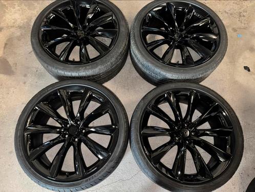 22 INCH TESLA MODEL X ONYX VELGEN + BANDEN, Auto-onderdelen, Banden en Velgen, Banden en Velgen, Zomerbanden, Overige maten, 265 mm