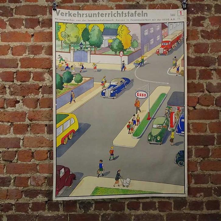 Verkeerslessen / ESSO 2023-081, Antiek en Kunst, Curiosa en Brocante, Ophalen of Verzenden